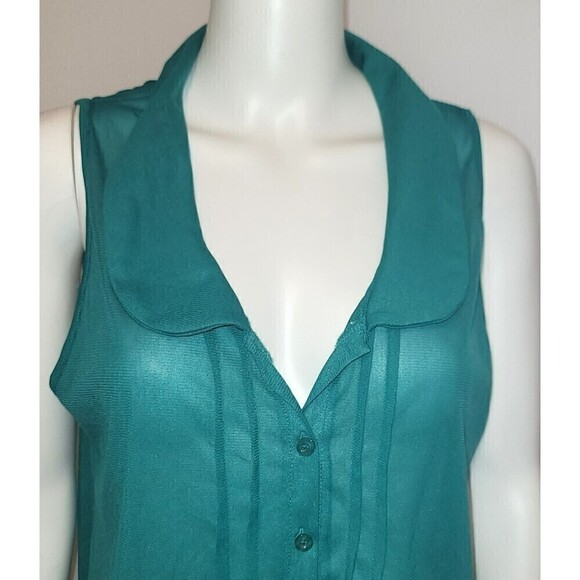 Julie's Closet Sheer Kelly Green Blouse - Size XL - Picture 5 of 7